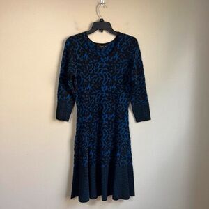 Just Taylor medium blue and black dress